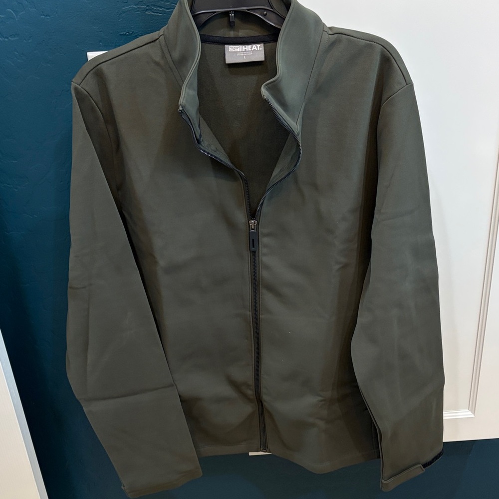 32 degrees dark green zip up jacket